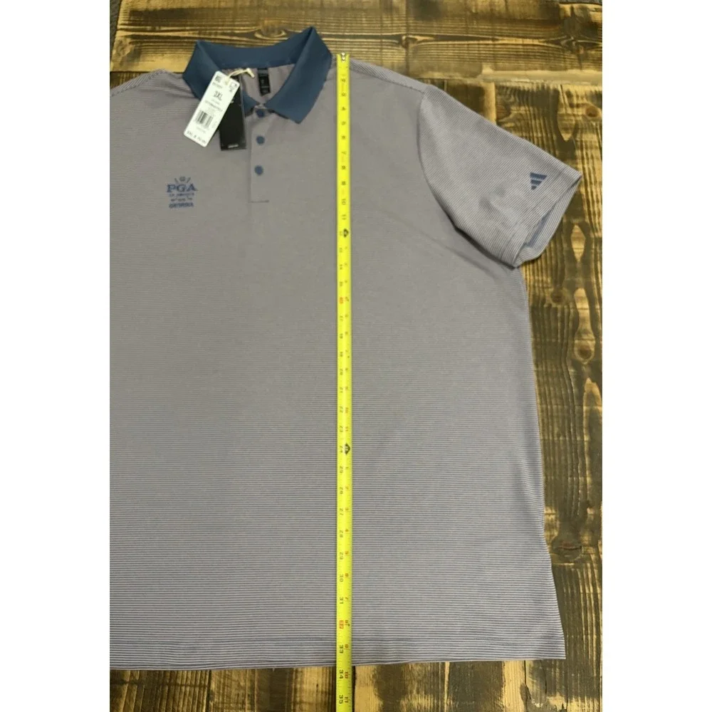 Adidas PGA of America Georgia Golf Polo Mens 3XL Ottoman Striped NWT